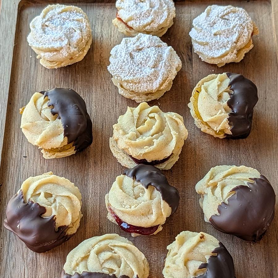 Vanilla Jam Packed Spiral Cookies